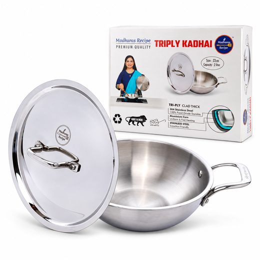 22 cm triply kadhai