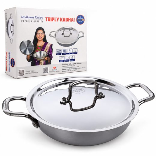 24 cm triply kadhai