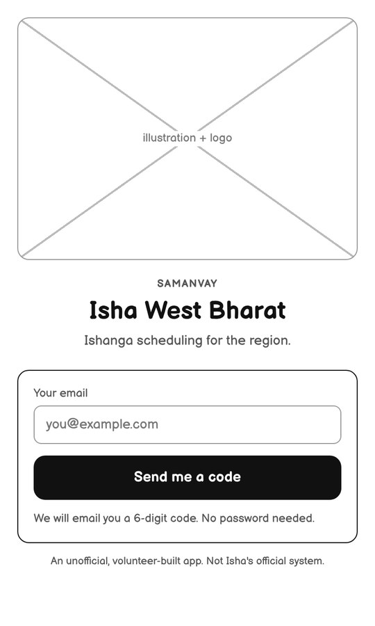 V1 black and white wireframe sign in
